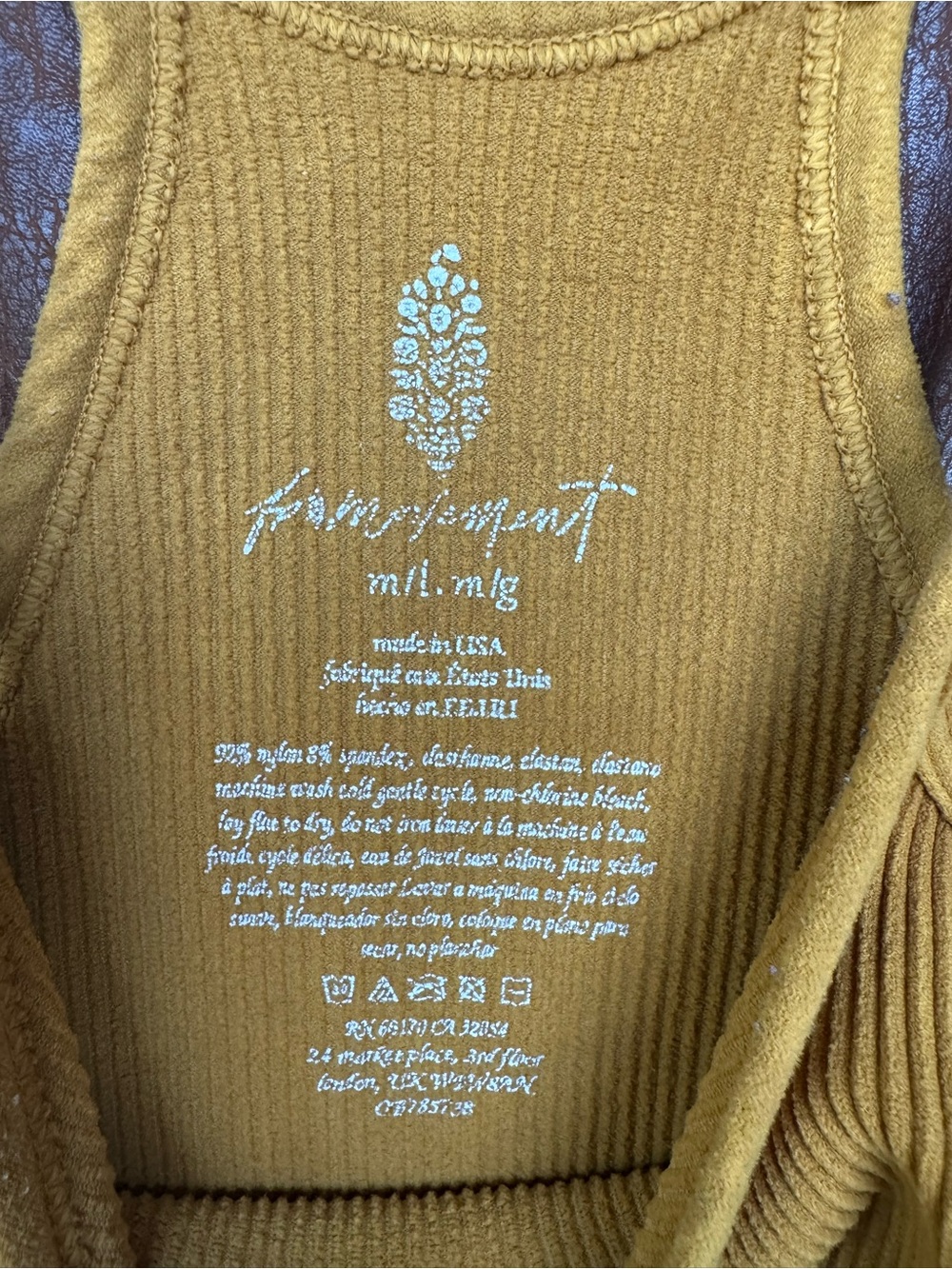 Free People Movement Ribbed Racerback Crop Tank M/L - Picture 2 of 5